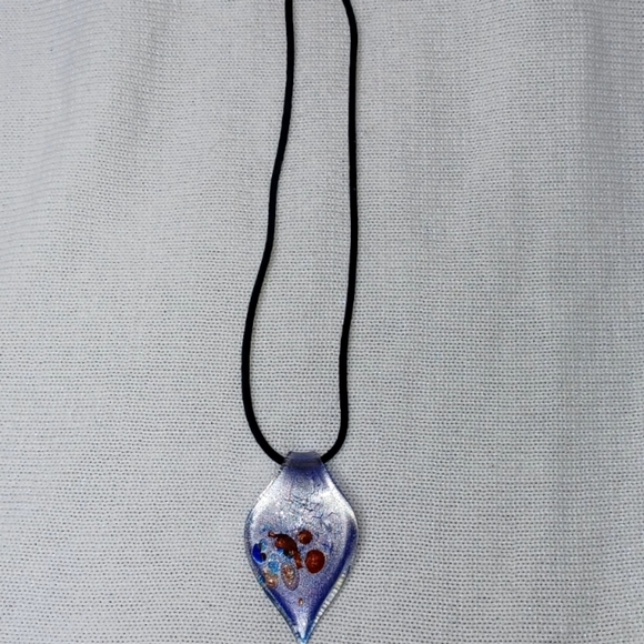 Authentic One a Kind Murano Glass Pendant Necklace - Picture 4 of 11